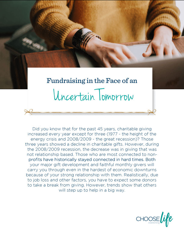 Fundraising in the Face of an Uncertain Tomorrow