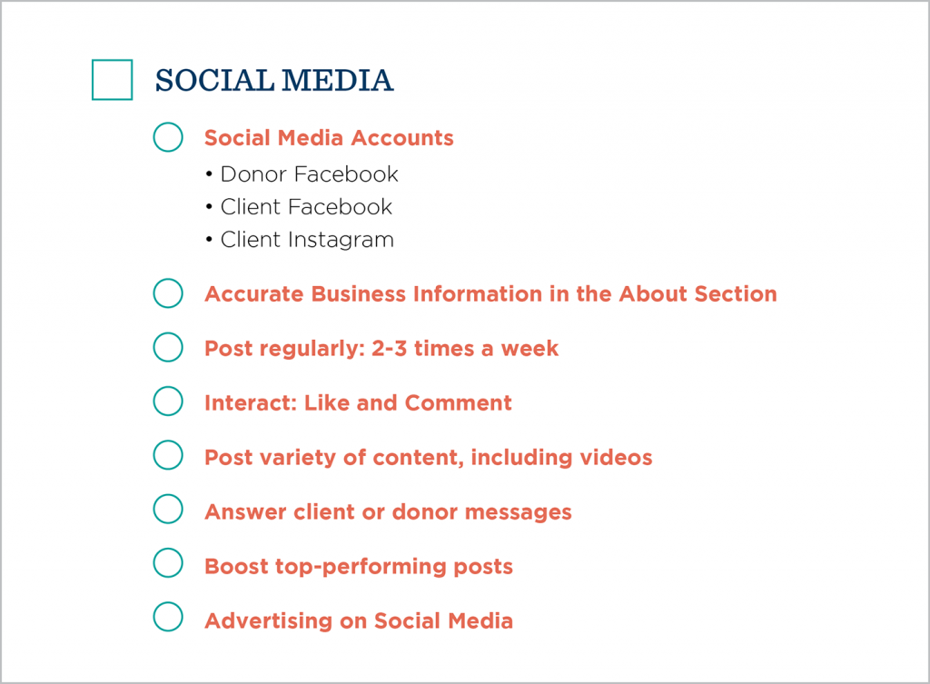 Checklist Social Media